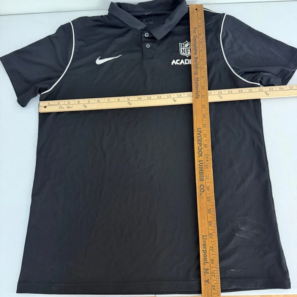 Nike Polo Shirt Youth XL NFL Academy Dri-Fit Short Sleeve Black
